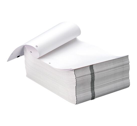 LB3668W3 - 8.5in White Direct Thermal Fanfold Paper