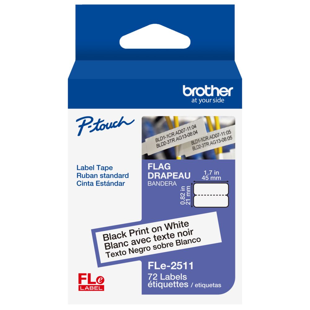 TZe-725 - 9mm White on Green Laminated Label Tape