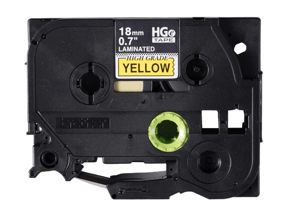 TZe-741 - 18mm Black on Green Laminated Label Tape