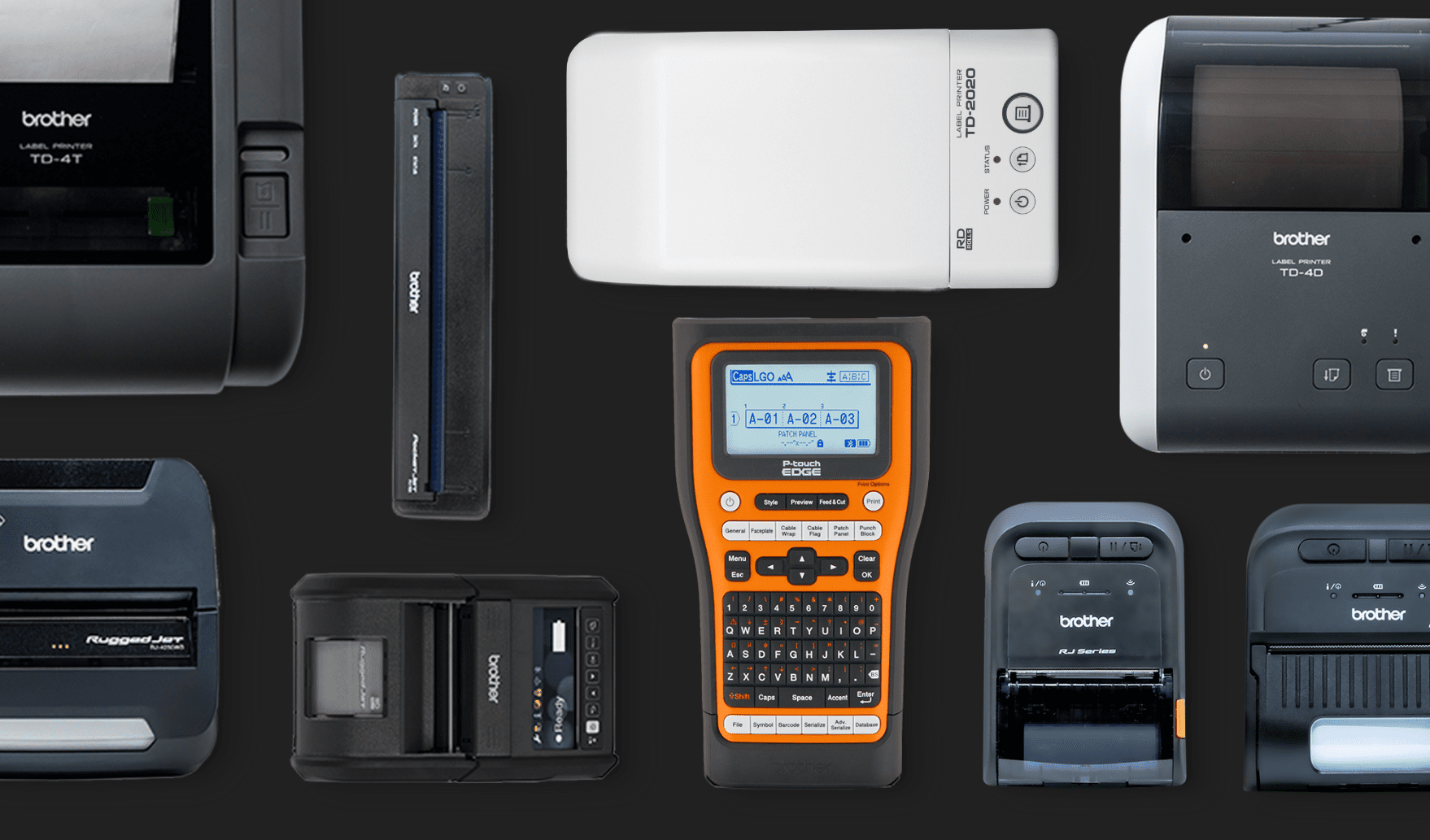 Grid style image of all BMS mobile printers