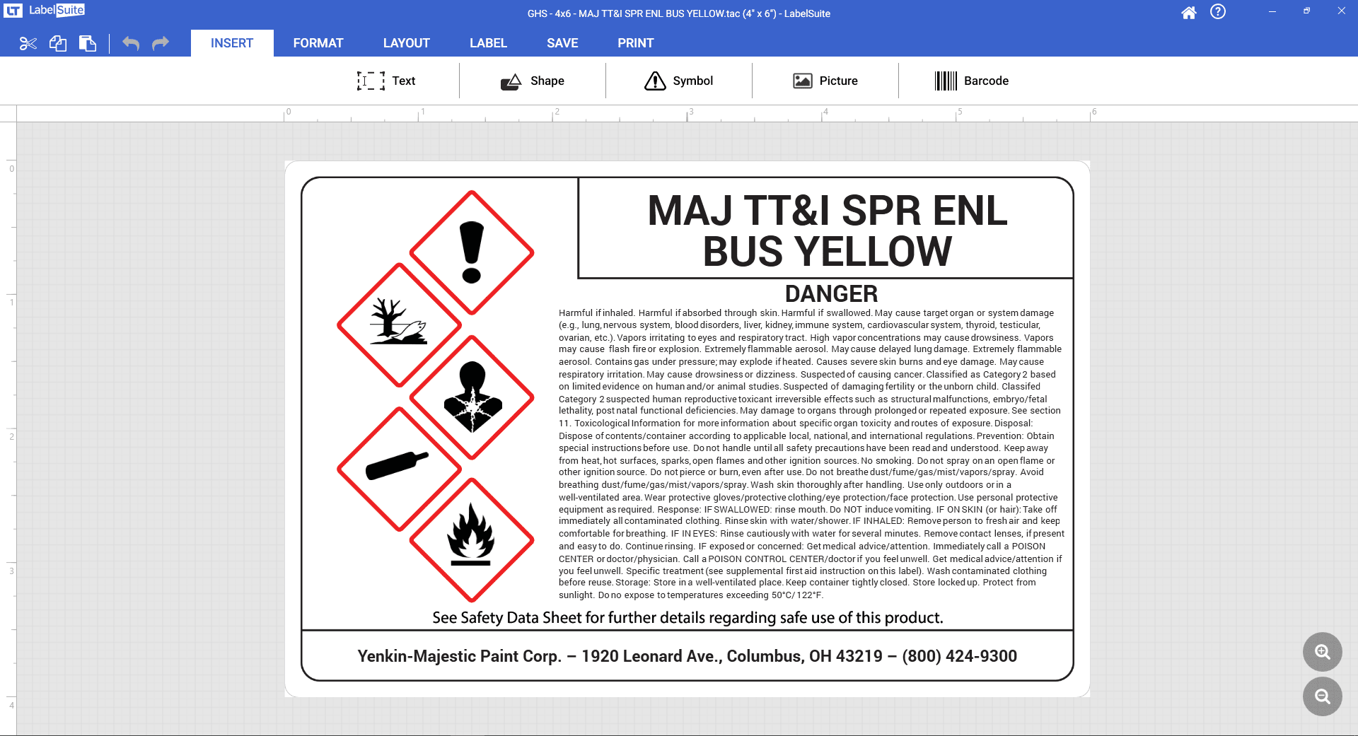 Computer Screen of Danger Label