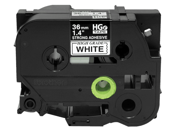 TZe-231 - 12mm Black on White Laminated Label Tape