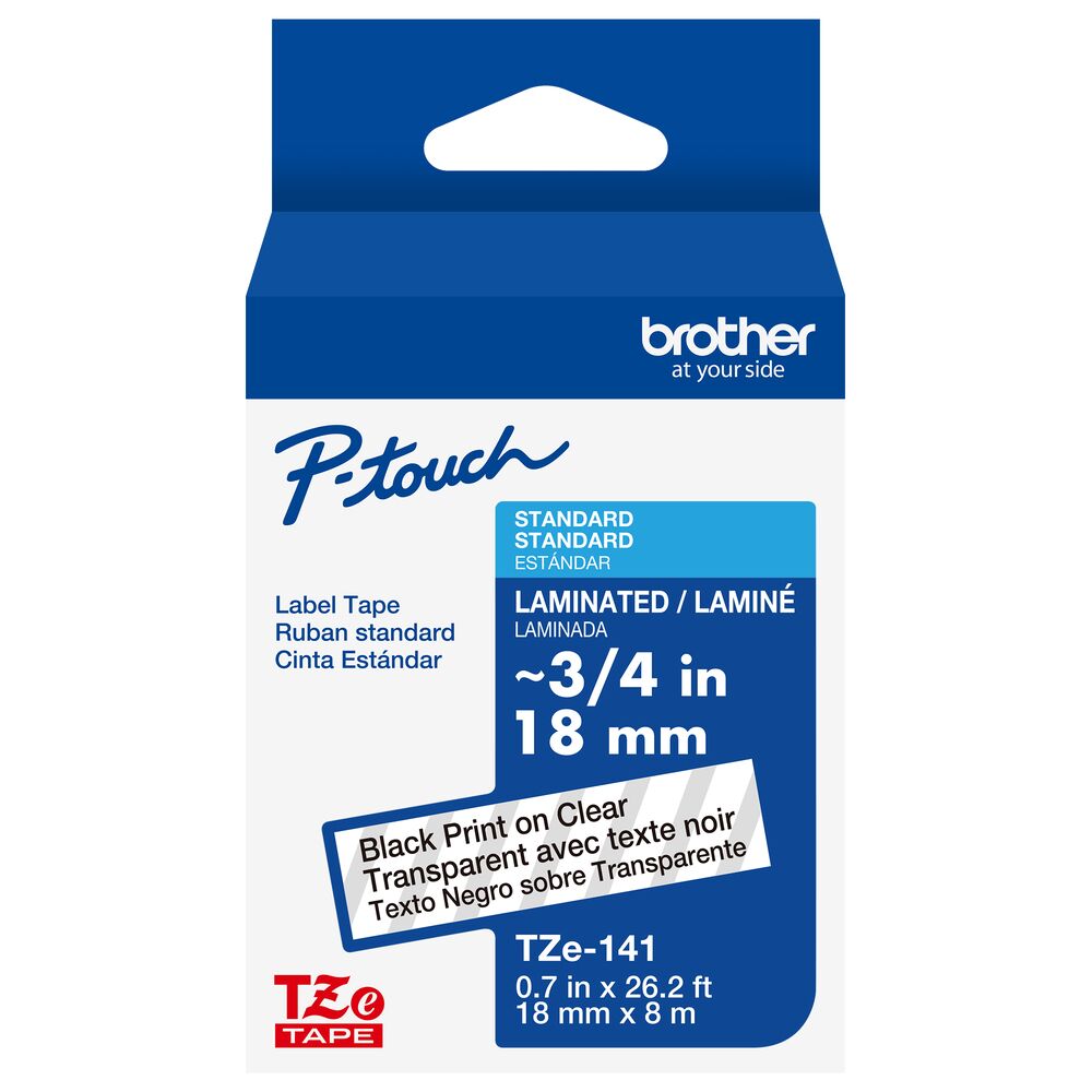 TZe-251 - 24mm Black on White Laminated Label Tape