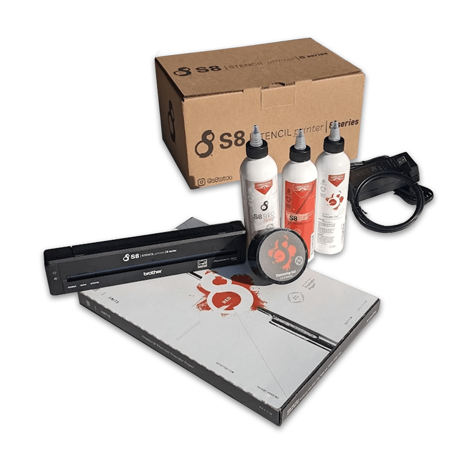 S8 PJ-883-C132 Mobile Tattoo Stencil Printer with USB-C, Wi-Fi